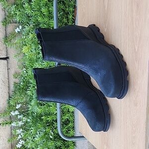 SOREL Women's Joan of Arctic Wedge III Chelsea Black Boots 12 NWT